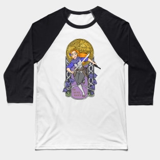 The Sword Maiden Art Nouveau Baseball T-Shirt